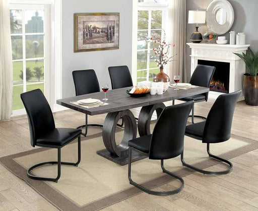 Furniture of America - Saskia 7 Piece Dining Table Set in Gray - CM3918-7SET