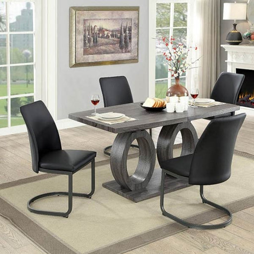 Furniture of America - Saskia 5 Piece Dining Table Set in Gray - CM3918-5SET - GreatFurnitureDeal