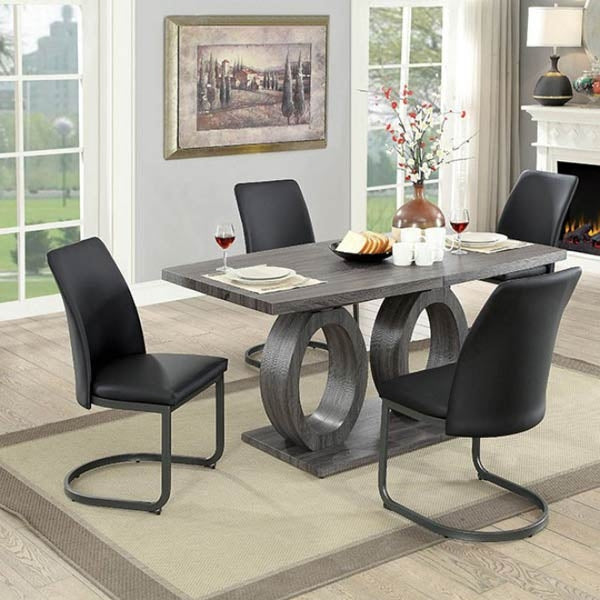 Furniture of America - Saskia 7 Piece Dining Table Set in Gray - CM3918-7SET - Set View