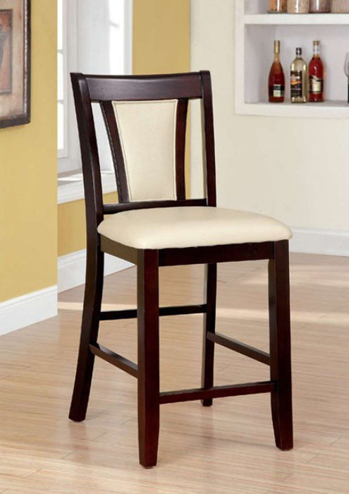 Furniture of America - BRENT II 7 Piece COUNTER HT. TABLE Set in Dark Cherry/Ivory - CM3984PT-7SET - Counter Ht. Chair