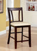 Furniture of America - BRENT II 7 Piece COUNTER HT. TABLE Set in Dark Cherry/Ivory - CM3984PT-7SET - Counter Ht. Chair