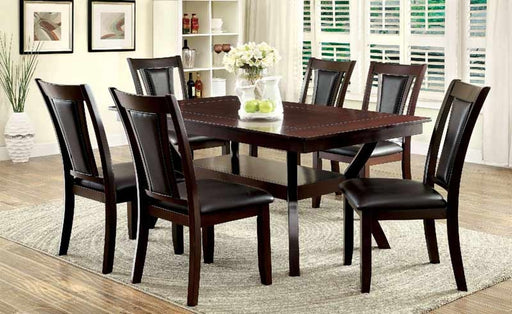 Furniture of America - BRENT 7 Piece Dining Table Set in Dark Cherry - CM3984W-T-7SET - GreatFurnitureDeal