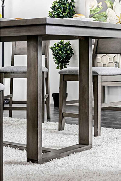 Furniture of America - ANTON II 7 Piece COUNTER HT. TABLE Set in Gray - CM3986PT-7SET - GreatFurnitureDeal