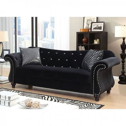 Furniture of America - Jolanda I Black 2 Piece Sofa Set - CM6159BK-SF-LV - GreatFurnitureDeal