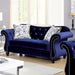Jolanda Blue 3 Piece Living Room Set - CM6159BL-SF-LV-CH - Loveseat