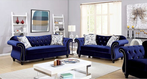 Furniture of America - Jolanda Blue 3 Piece Living Room Set - CM6159BL-SF-LV-CH - GreatFurnitureDeal