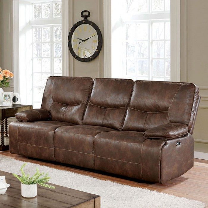 Furniture of America - Chantoise 2 Piece Reclining Sofa Set in Brown - CM6228BR-SF-LV - GreatFurnitureDeal
