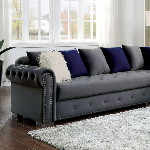 Furniture of America - Wilmington Sectional in Gray - CM6239GY - GreatFurnitureDeal