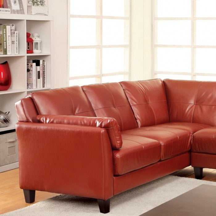 Furniture of America - Peever Sectional in Mahogany Red - CM6268RD-SET - GreatFurnitureDeal