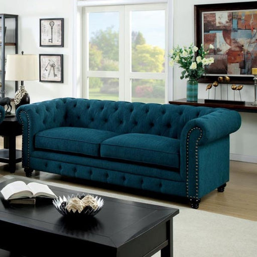 Furniture of America - Stanford Dark Teal 2 Piece Sofa Set - CM6269TL-SF-LV - GreatFurnitureDeal