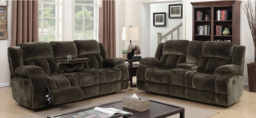 Furniture of America - Sadhbh Brown 2 Piece Reclining Sofa Set - CM6283-SF-LV - GreatFurnitureDeal
