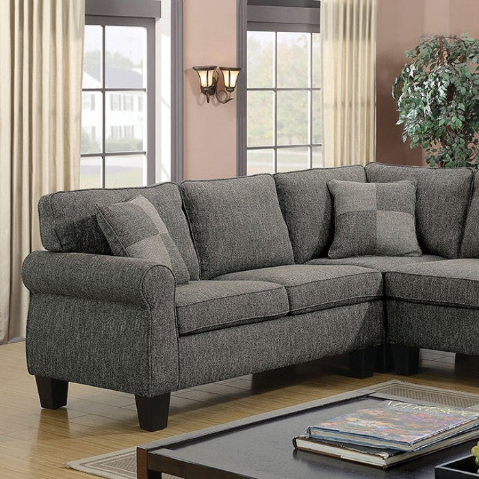 Furniture of America - Rhian Sectional in Dark Gray - CM6329GY - GreatFurnitureDeal