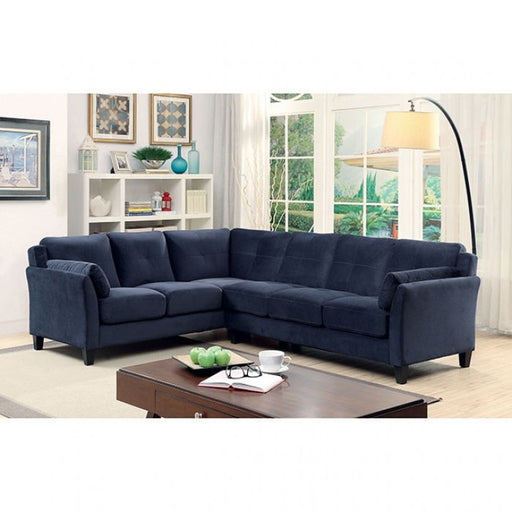 Furniture of America - Peever Sectional in Navy - CM6368NV - GreatFurnitureDeal