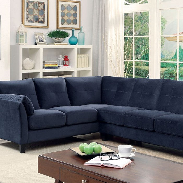 Furniture of America - Peever Sectional in Navy - CM6368NV