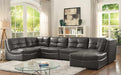 Furniture of America - Libbie 6 piece Modular Seating Set in Grey - CM6456