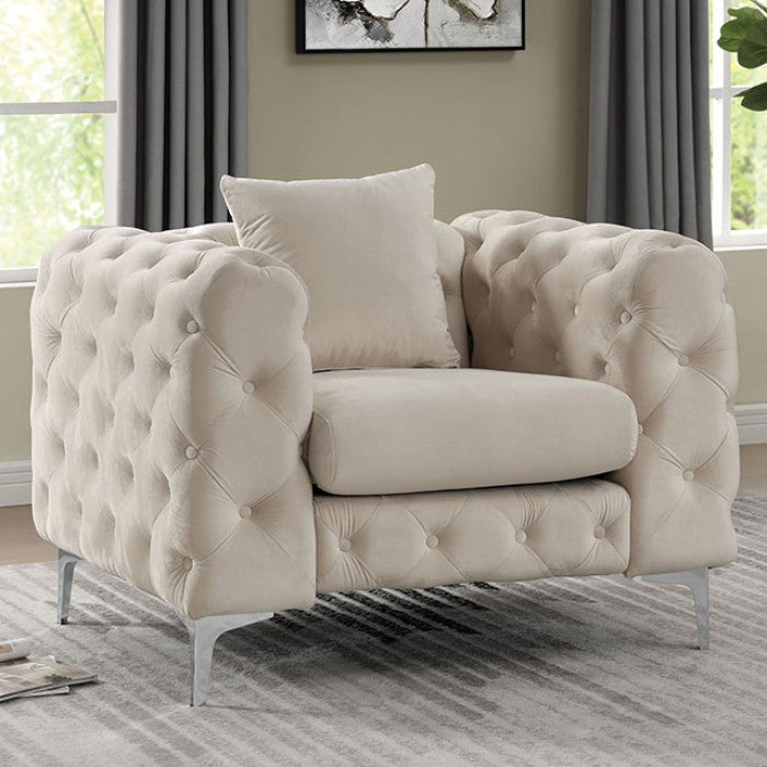 Furniture of America - Sapphira Chair in Beige - CM6498BG-CH - GreatFurnitureDeal
