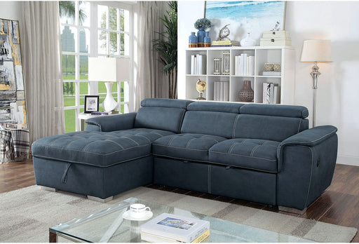 Furniture of America - Patty Sectional in Blue - CM6514BL - GreatFurnitureDeal