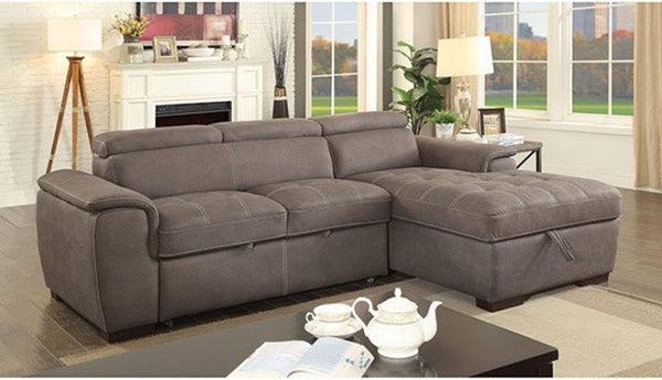 Furniture of America - Patty Ash Brown Sectional Sofa - CM6514BR - GreatFurnitureDeal