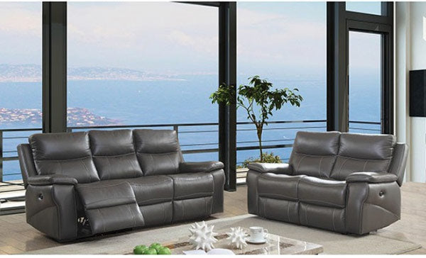 Furniture of America - Lila Gray 3 Piece Power-Assist Reclining Living Room Set - CM6540-PM-SF-LV-CH