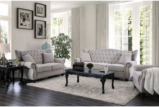 Furniture of America - Ewloe 2 Piece Sofa Set in Light Gray - CM6572GY-SF-LV