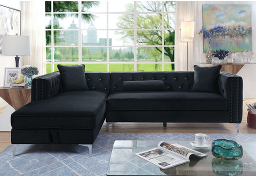 Furniture of America - Amie Sectional in Black - CM6652BK-SECT - GreatFurnitureDeal