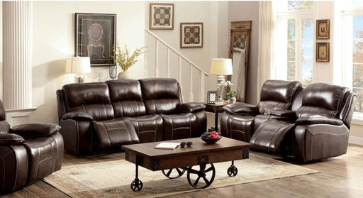 Furniture of America - Ruth Brown 3 Piece Reclining Living Room Set - CM6783BR-SF-LV-CH - GreatFurnitureDeal