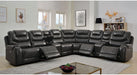 Furniture of America - Mariah Sectional With Armless Chair in Gray - CM6895GY+AC - GreatFurnitureDeal