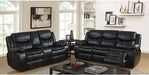 Furniture of America - Pollux Black 3 Piece Reclining Living Room Set - CM6981-SF-LV-CH