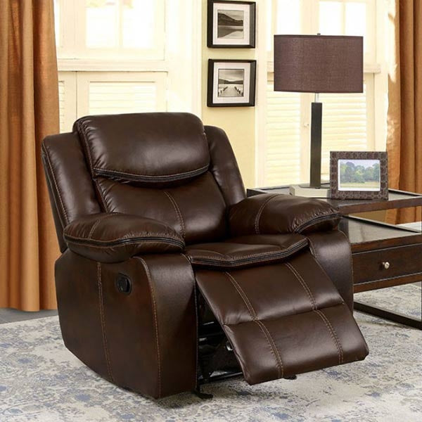 Furniture of America - Pollux Brown 3 Piece Reclining Living Room Set - CM6981BR-SF-LV-CH - GreatFurnitureDeal