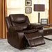 Pollux Brown 3 Piece Reclining Living Room Set - CM6981BR-SF-LV-CH - Recliner