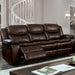 Pollux Brown 3 Piece Reclining Living Room Set - CM6981BR-SF-LV-CH - Reclining Sofa