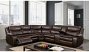 Furniture of America - Pollux Brown Reclining Sectional Sofa - CM6982BR - GreatFurnitureDeal
