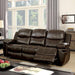 Listowel Brown 3 Piece Reclining Living Room Set - CM6992-SF-LV-CH - Reclining Sofa