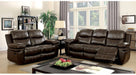 Furniture of America - Listowel Brown 2 Piece Reclining Sofa Set - CM6992-SF-LV