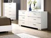 Furniture of America - Malte 4 Piece Eastern King Bedroom Set in White - CM7049WH-EK-4SET - GreatFurnitureDeal