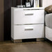 Furniture of America - Malte 6 Piece Eastern King Bedroom Set in White - CM7049WH-EK-6SET - Nightstand