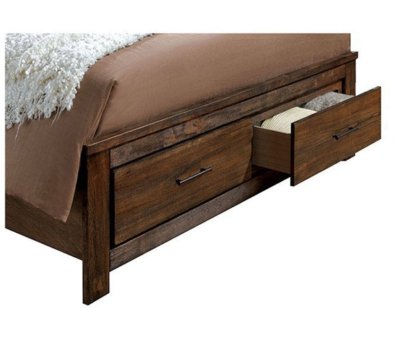 Furniture of America - Elkton 5 Piece California King Storage Platform Bedroom Set in Oak - CM7072-CK-5SET - GreatFurnitureDeal
