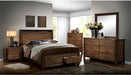 Furniture of America - Elkton 6 Piece California King Storage Platform Bedroom Set in Oak - CM7072-CK-6SET