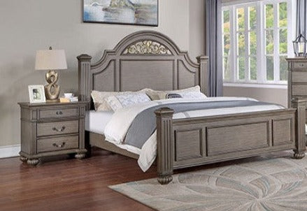 Furniture of America - Syracuse 3 Piece Queen Bedroom Set in Gray - CM7129GY-Q-3SET