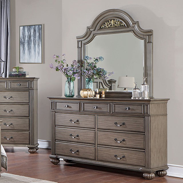 Furniture of America - Syracuse 5 Piece California King Bedroom Set in Gray - CM7129GY-CK-5SET