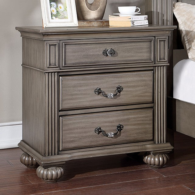 Furniture of America - Syracuse Night Stand in Gray - CM7129GY-N