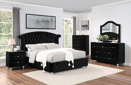 Furniture of America - Zohar Queen Bed in Black - CM7130BK-Q - GreatFurnitureDeal