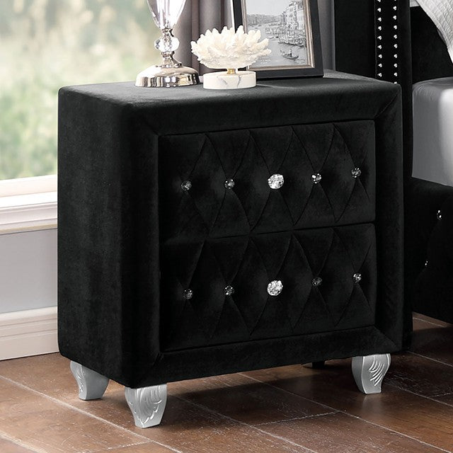 Furniture of America - Zohar Night Stand in Black - CM7130BK-N - GreatFurnitureDeal