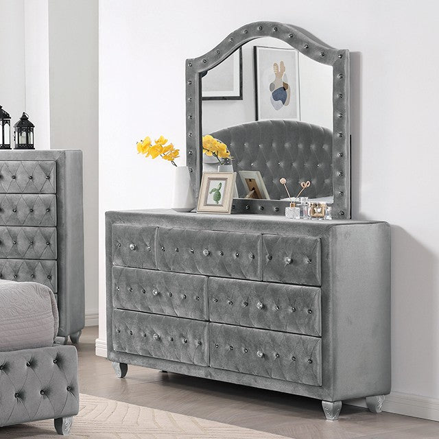 Furniture of America - Zohar Dresser in Gray/Silver- CM7130GY-D