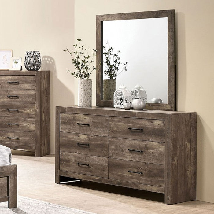 Furniture of America - Larissa 6 Piece California King Bedroom Set in Natural Tone - CM7149-CK-6Set