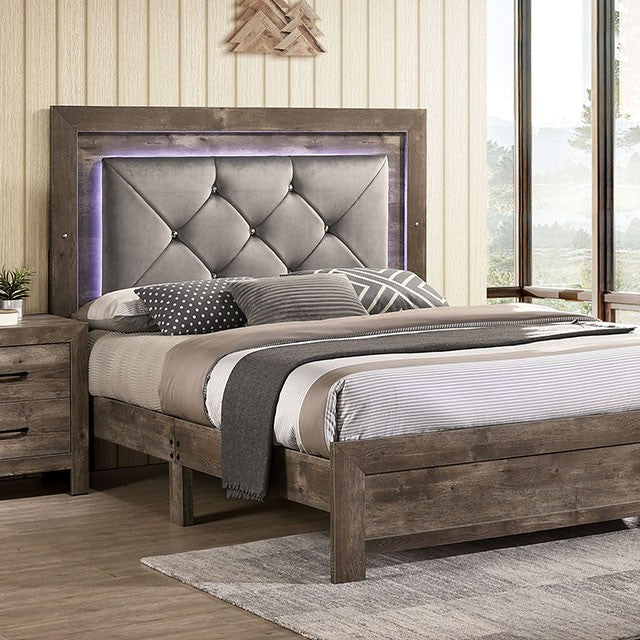 Furniture of America - Larissa 3 Piece California King Bedroom Set in Natural Tone - CM7149-CK-3Set - GreatFurnitureDeal