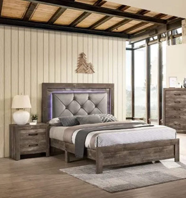 Furniture of America - Larissa 6 Piece Eastern King Bedroom Set in Natural Tone - CM7149-EK-6Set - GreatFurnitureDeal