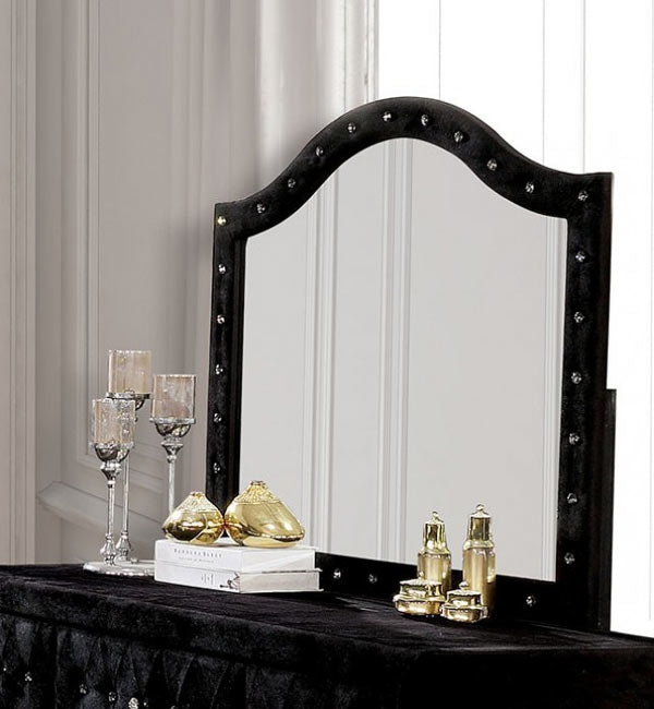 Furniture of America - Alzire 5 Piece California King Bedroom Set in Black - CM7150BK-CK-5SET - Mirror