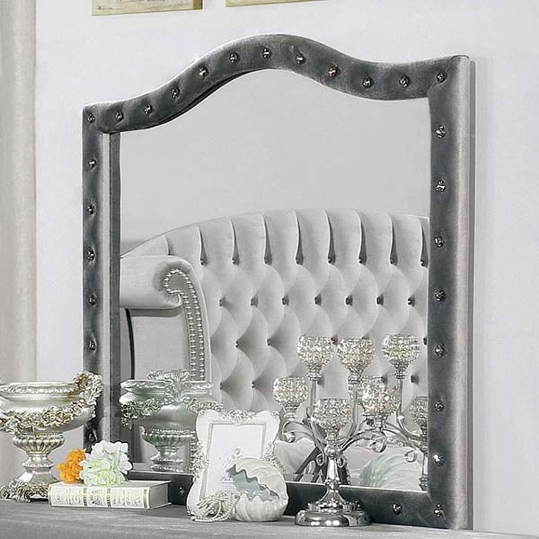 Furniture of America - Alzir 5 Piece Queen Bedroom Set in Gray - CM7150-Q-5SET - Mirror