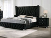 Furniture of America - Carissa 3 Piece King Bedroom Set in Black - CM7164BK-EK-3SET - GreatFurnitureDeal